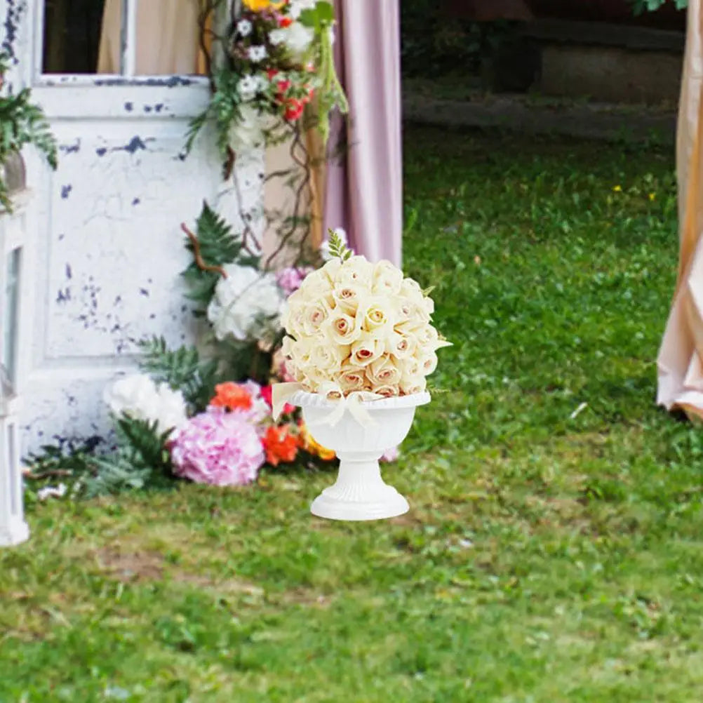 European Style Flower Pot Plant Pots Plastic Wedding Flowerpots Planter Decorate Porch Vintage Pp Road Guiding Container Roman