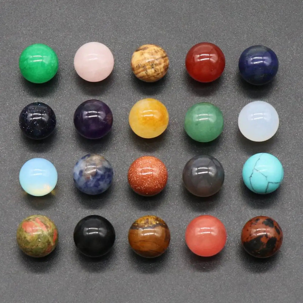 12MM Lapis Lazuli Round Beads for DIY Making Jewelry NO-Drilled Hole Loose Healing Energy Natural Cute Stone Crystal Sphere Ball