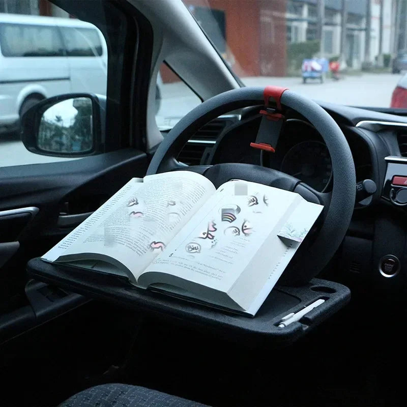 Car Portable Laptop Computer Desk Mount Stand Eat Work Car Steering Wheel Dining Table BracketDrink Food Coffee Tray Board