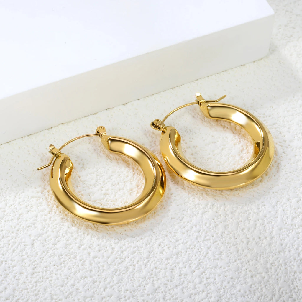 LUXUKISSKIDS Minimalist Gold/Silver Plated Chunky Ball Stud Earrings for Women/Man Thick Bold Sphere Dome Post Round Earring New