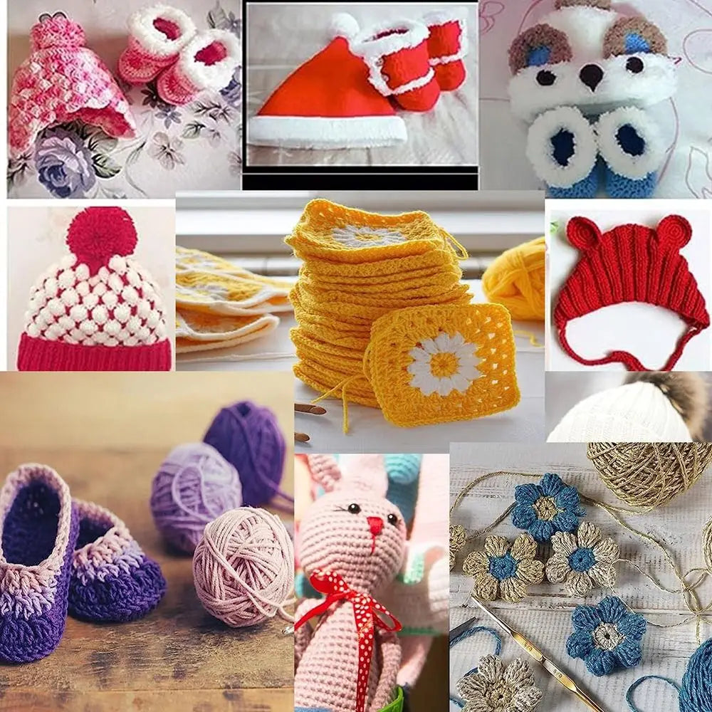 Small Size 3-12mm Bamboo Crochet Set Natural Handmade Knitting Tool For Creative Ornaments Handicrafts DIY Knitting Accessory