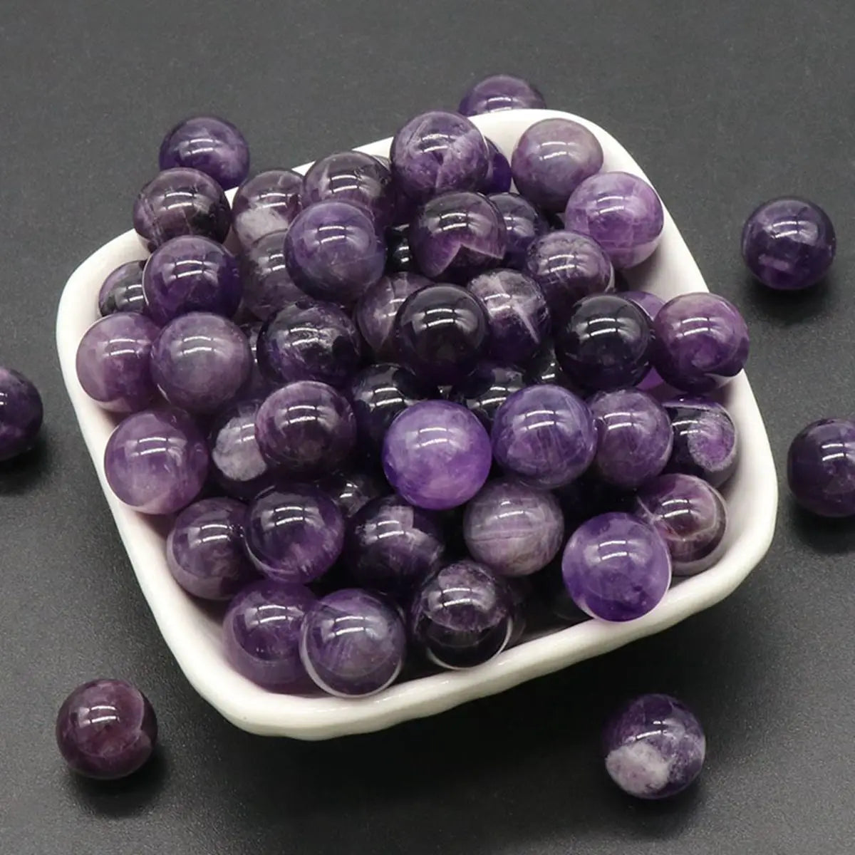 12MM Lapis Lazuli Round Beads for DIY Making Jewelry NO-Drilled Hole Loose Healing Energy Natural Cute Stone Crystal Sphere Ball