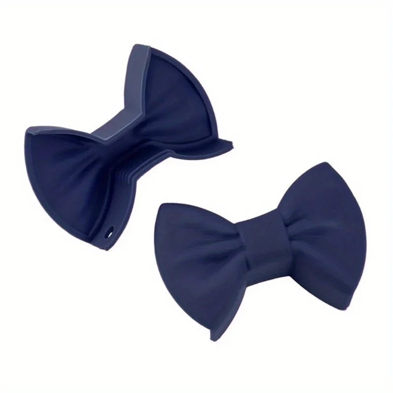 Kitchen Pot Clip Anti Scald Non-slip Handle Cover Creative Cooking Oven Glove Pot Clip Kitchen Gadgets Bow Shape Design Bowknot