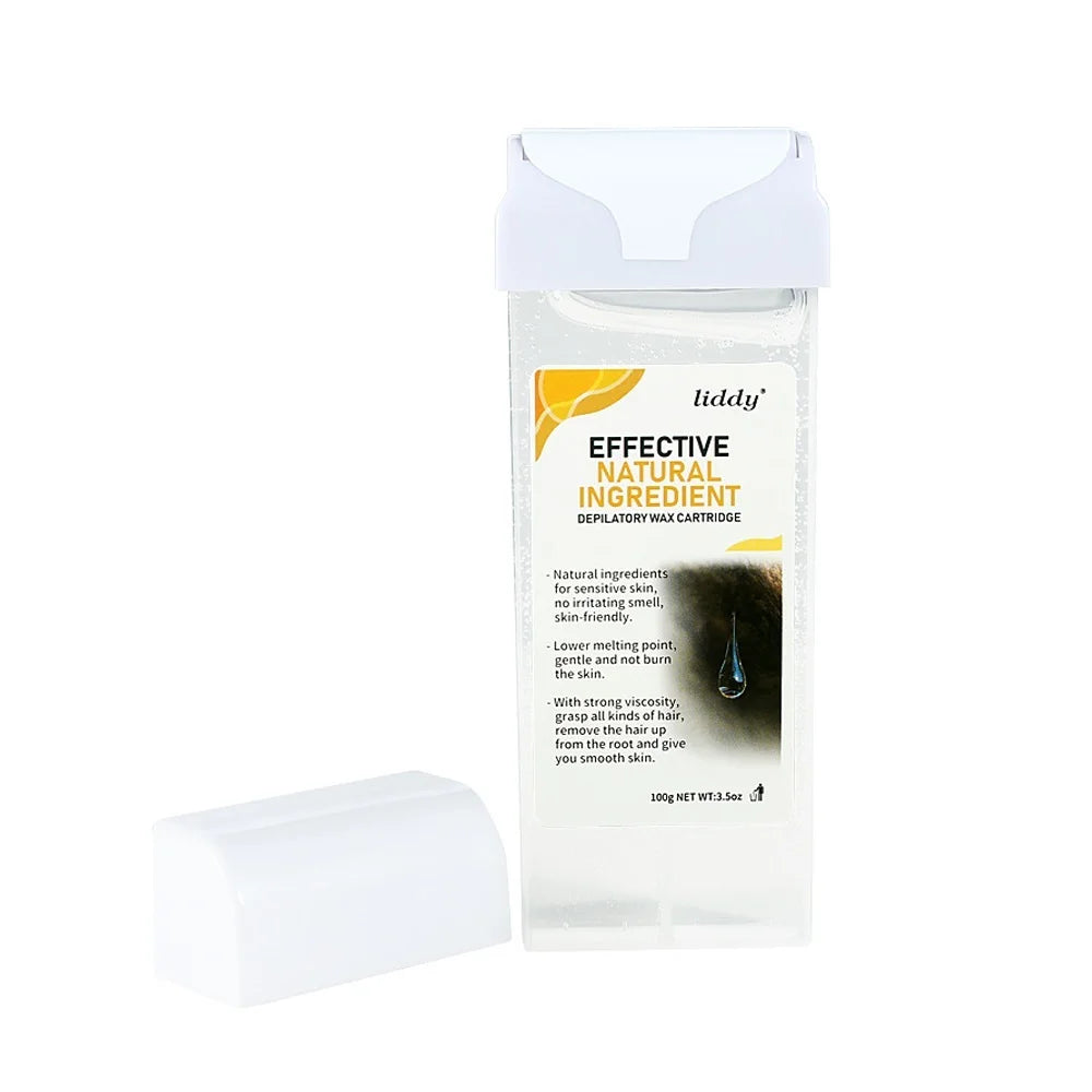 100g Hair Removal Wax Cartridge Honey Hot Depilatory Transparent Wax Cream Natural Body Hair Remover Heating Roller Wax