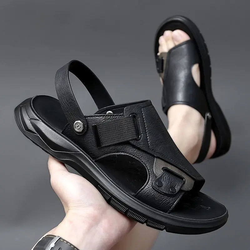 Mens Sandals Summer Genuine Leather Sandals Men Outdoor Casual Lightweight Sandal Fashion Men Sandals 2023
