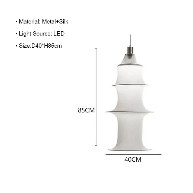 Japanese Wabi Sabi New Chinese Minimalist Bamboo knot Silk Chandelier Restaurant B&B Living Room Decoration Home Pendant Lights