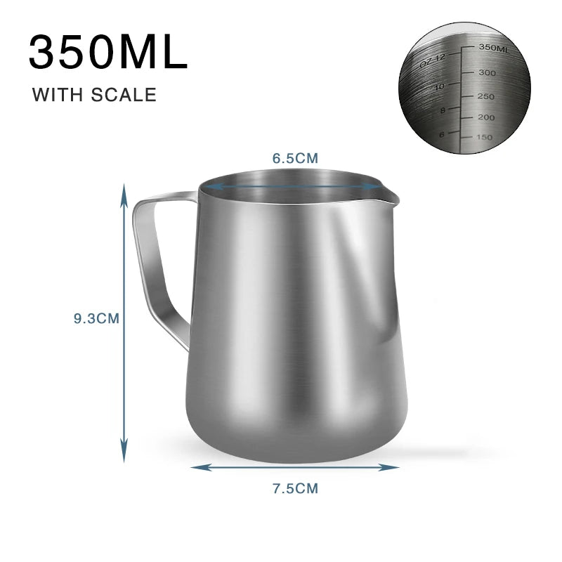 Coffee Milk Frothing Pitcher Stainless Steel Espresso Steaming Barista Latte Frother Cup Cappuccino Milk Jug Cream Froth Pitcher