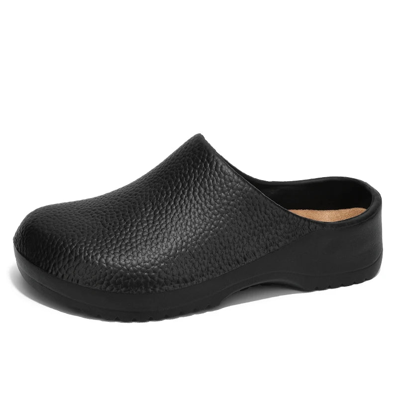Couple Chef Shoes Four Seasons Waterproof  Anti slip Men's and Women's casual Business Work Shoes Fashion comfort Half EVA Shoes