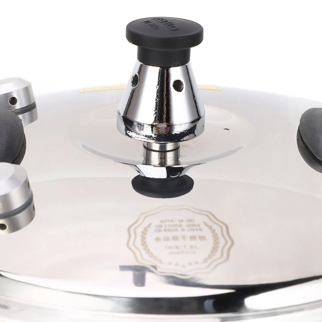 1.8L Stainless Steel Pressure Cooker Explosion Proof Stew Pot For Gas Stove Induction Cooker