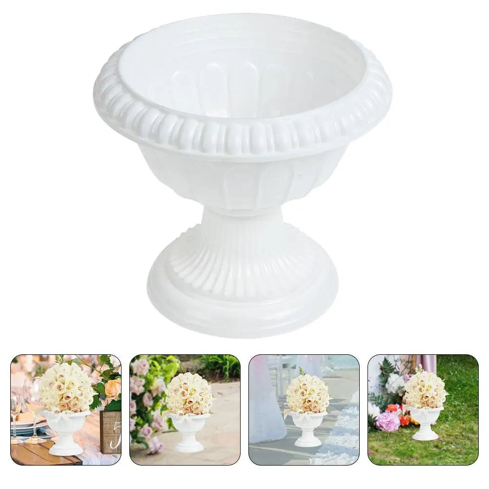 European Style Flower Pot Plant Pots Plastic Wedding Flowerpots Planter Decorate Porch Vintage Pp Road Guiding Container Roman