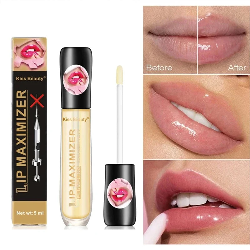 Volumising Lip Plumper Serum Sexy Lip Oil Gloss Increase Lip Elasticity Reduce Fine Lines Brighten Moisturizing Lip Balm Care