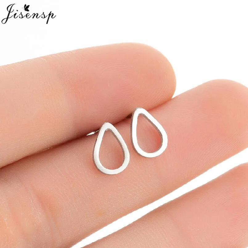 Punk Mini Stainless Steel Earrings for Women Minimalist Spades Gesture Apple Lighter Spider Web Earings Fashion Jewelry brincos