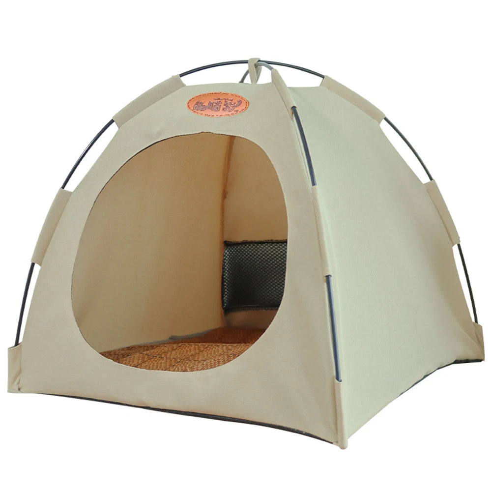 Pet Tent Bed  Cooling Pet Cat Tent Cave Outdoor Travel Cat Sleeping House Comfortable Puppy Bed Cat Nesk Kennel Pet Supplies