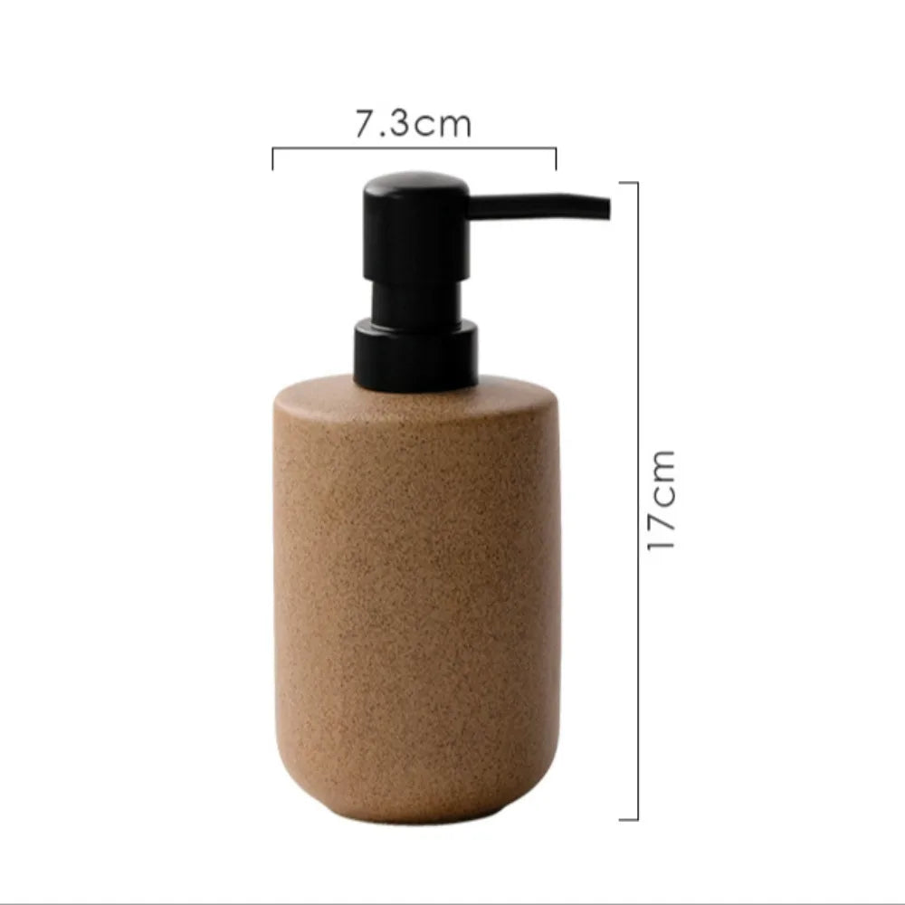 Vintage Pottery Lotion Bottle 350ML Squeeze Bottle Simple Bathroom Soap Dispenser Shampoo Body Lotion Conditioner Bottled