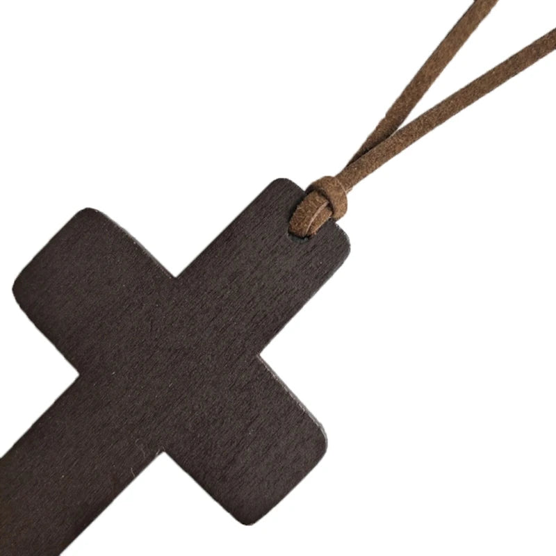 Retro Men Women Brown/Black Rope for Cross Pendant Christian Religious Neck