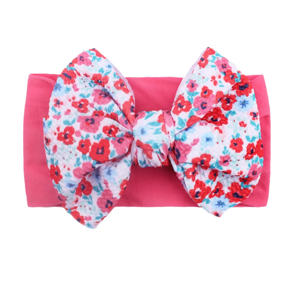Baby Newborn Headband For Girls Elastic Knit Children Turban Baby Bows Soft Nylon Kids Headwear Hair Accessories Lovely