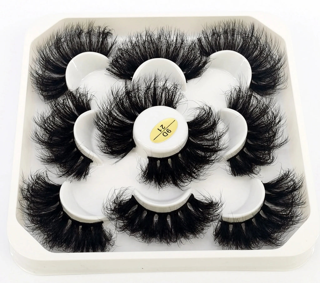 New 4-8 Pairs Mink Eyelashes 10-25mm Lashes Fluffy 3d Mink Lashes Makeup Dramatic Long Natural Eye Lashes Extension Maquillaje