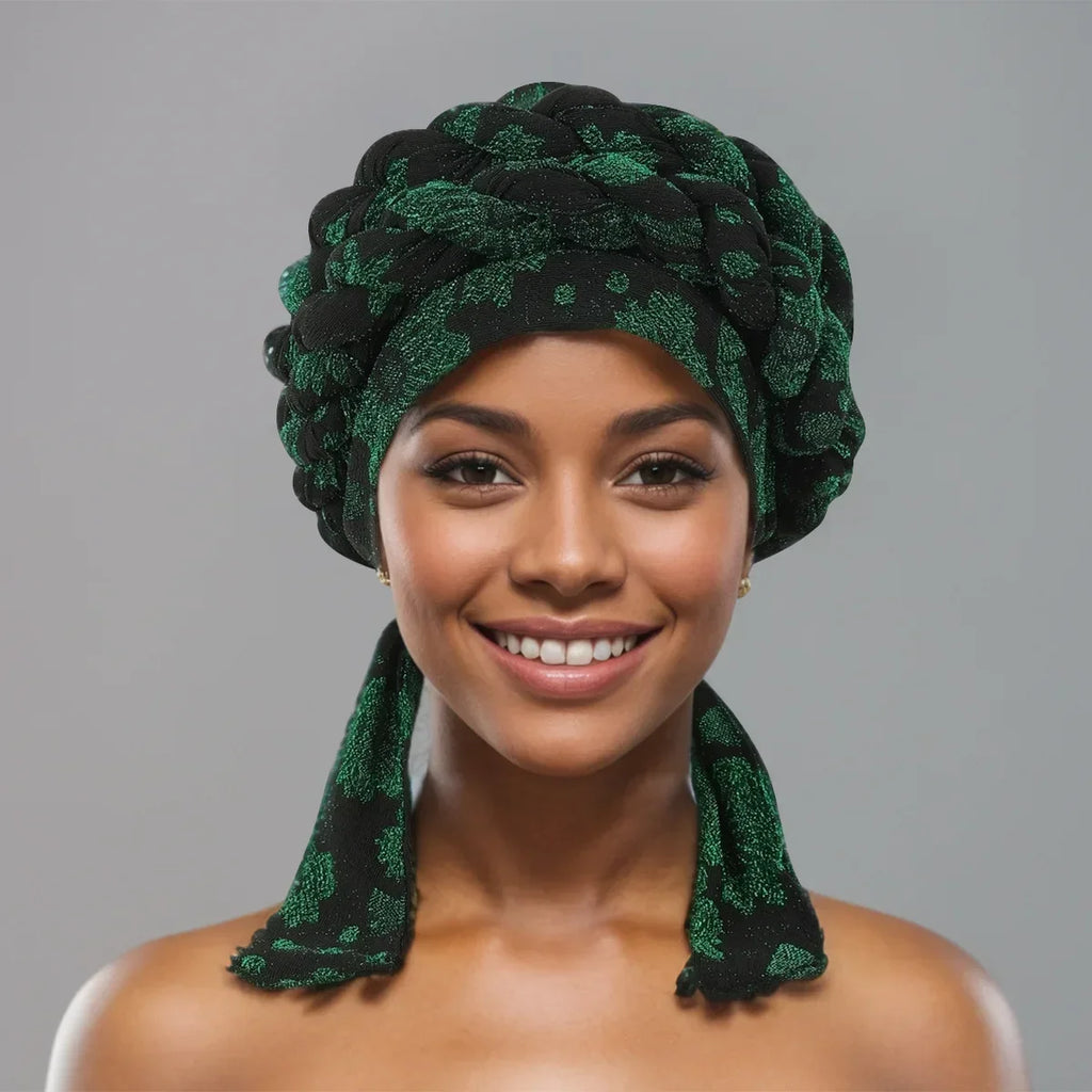 Gele Headtie Already Made African Head Wraps for Women Turban Femme Gelee Nigerian Aso Oke Bonnet Femme Diamonds Headtie 2025