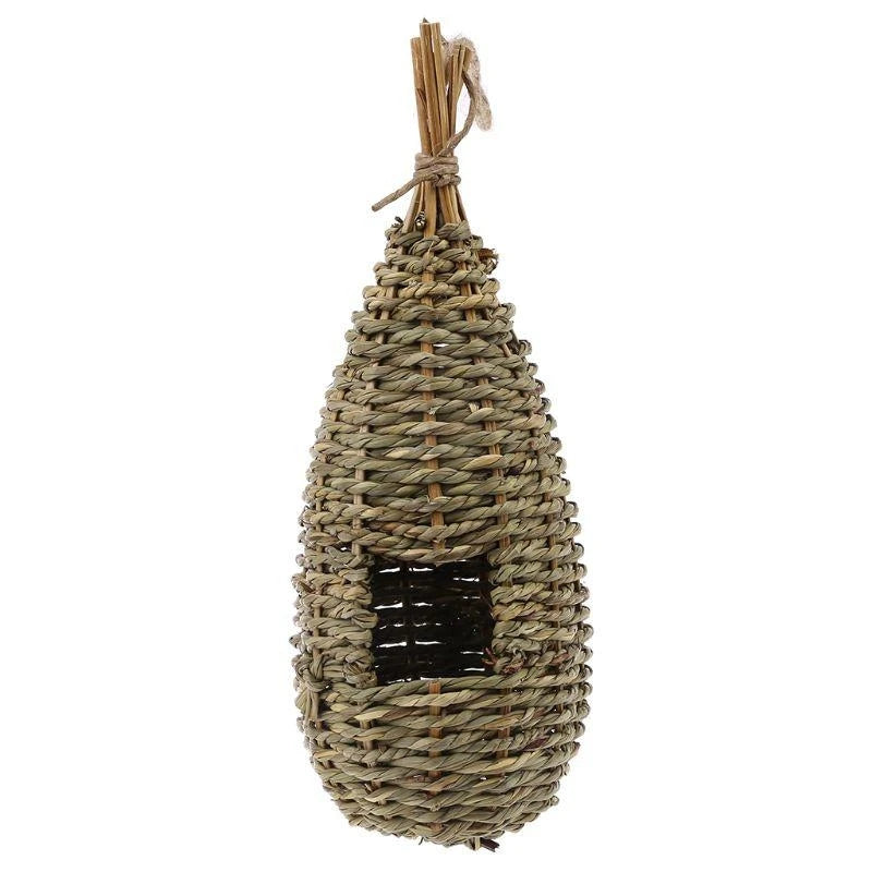 19 Birds Nest Bird Cage Natural Grass Egg Cage Bird House Outdoor Decorative Weaved Hanging Parrot Nest Houses Pet Bedroom