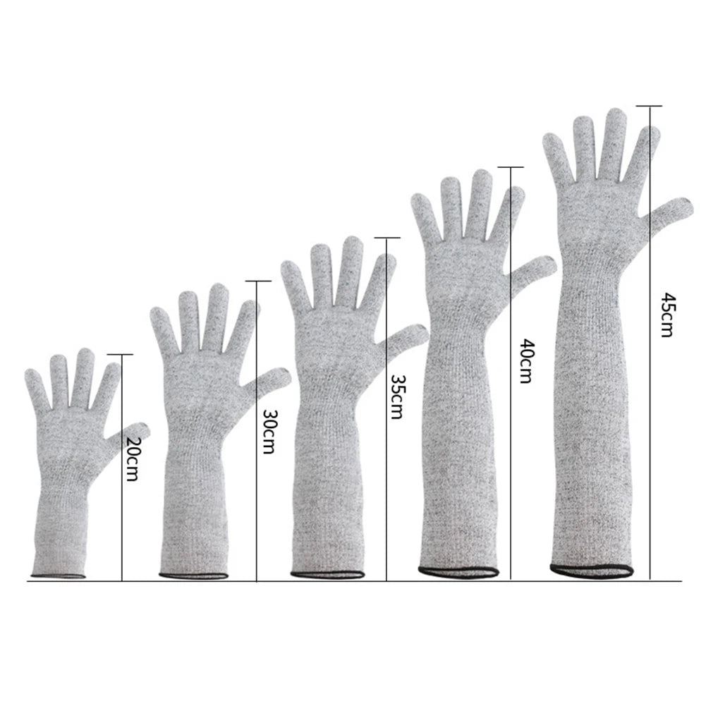 1PC Level 5 HPPE Cut Resistant Arm Sleeve Breathable Skin-friendly Food Grade Material Cut-Resistant Arm Sleeve for Outdoor Work