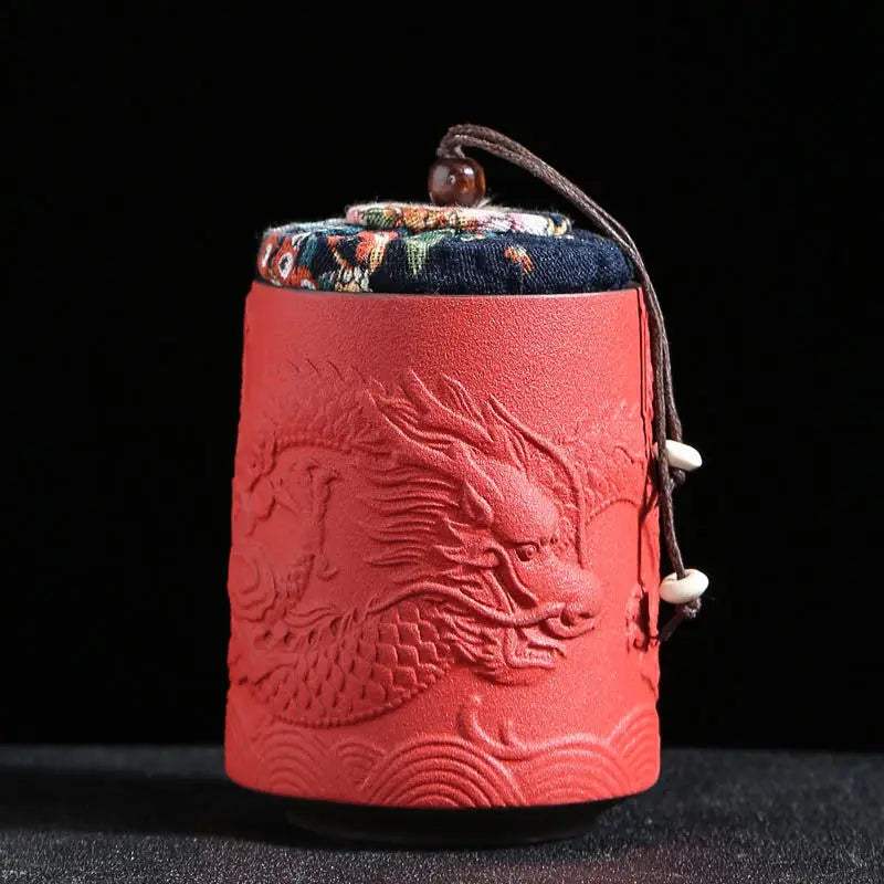 Handmade purple clay relief tea cup, Kung Fu tea set, ceramic coffee cup, storage jar, suitable for gifting to elders