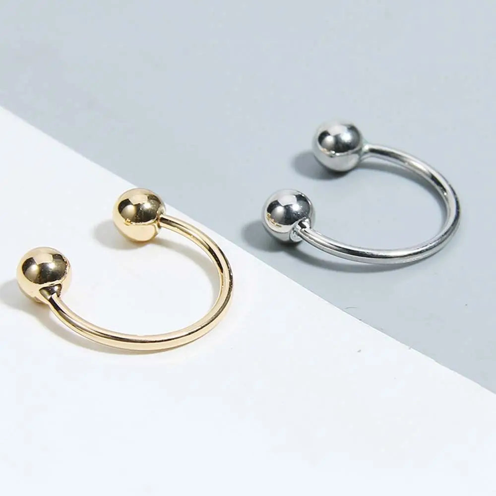 Punk Fashion Wedding Women Silver Gold Knuckle Copper Double Ball Copper Ring Jewelry Unisex Rings Joint Ring