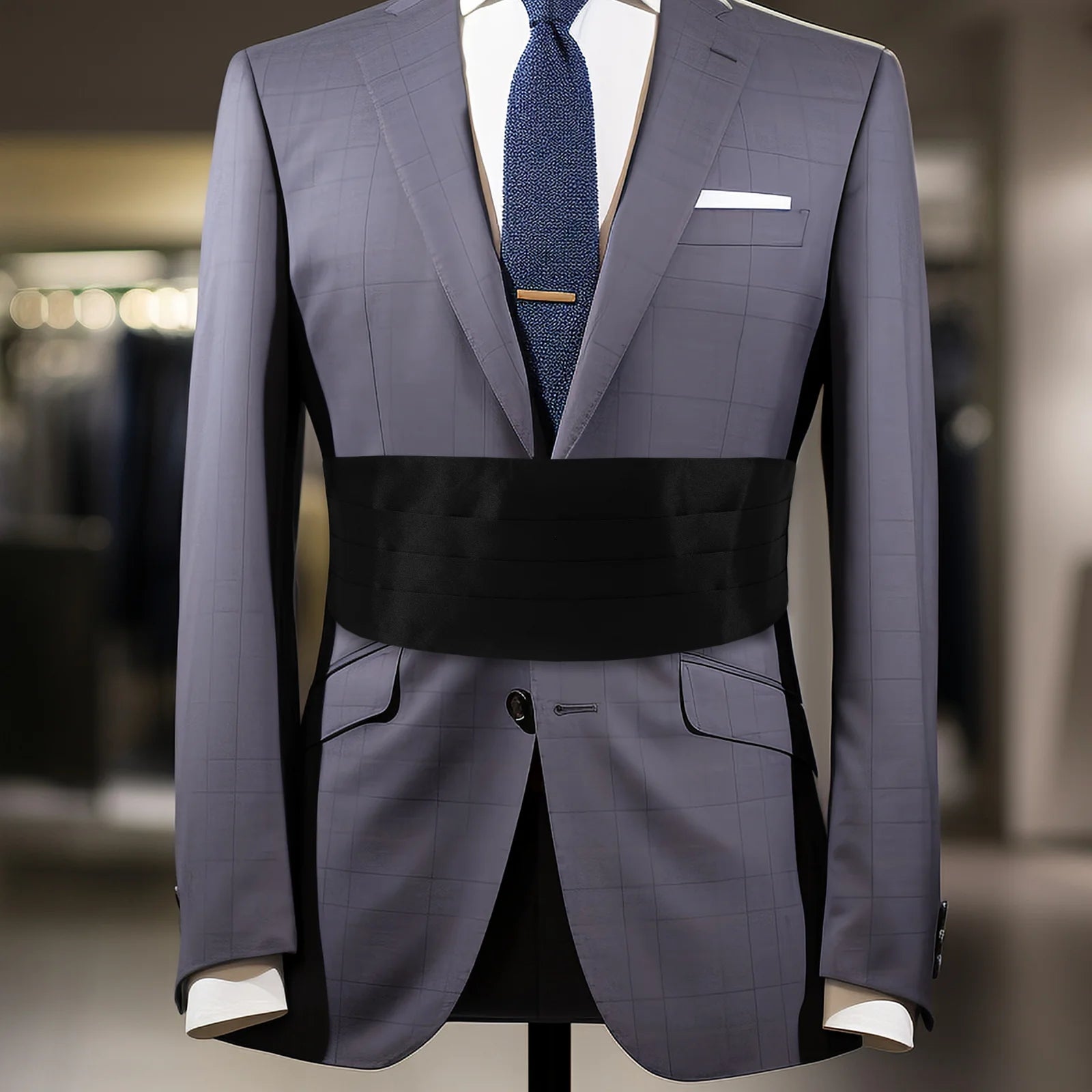 Men's Girdle but Belt Corset Suit Tuxedo Cummerbund Iron for Bridegroom Man Evening
