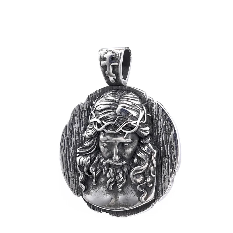 Stainless Steel Christian Jesus Cross Pendant Chain Trend Charm Crisscross Jesus Necklaces Men chains Jewelry Gift Dropshipping