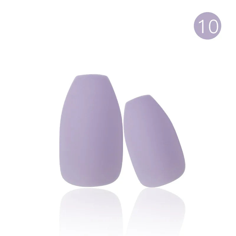 24tips/pc French White Fake Nails Matte /Glossy Detachable Long Square Natural False Press on Nails Manicure Faux Ongles