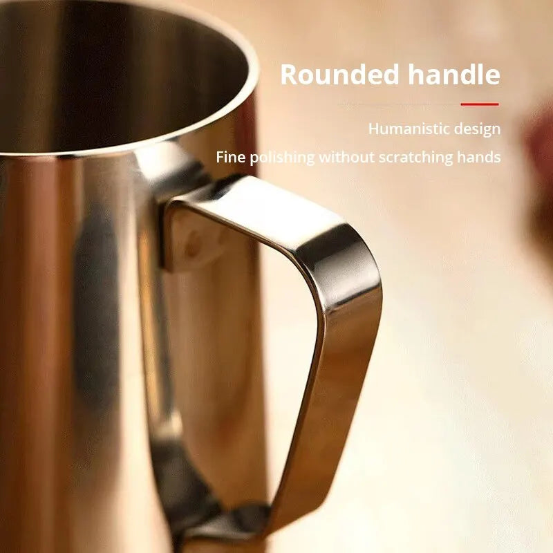 1Pc 150ml Silvery Stainless Steel Milk Frothing Pitcher Steaming Coffee Latte Frother Cup Cappuccino Milk Cream Froth Pitcher