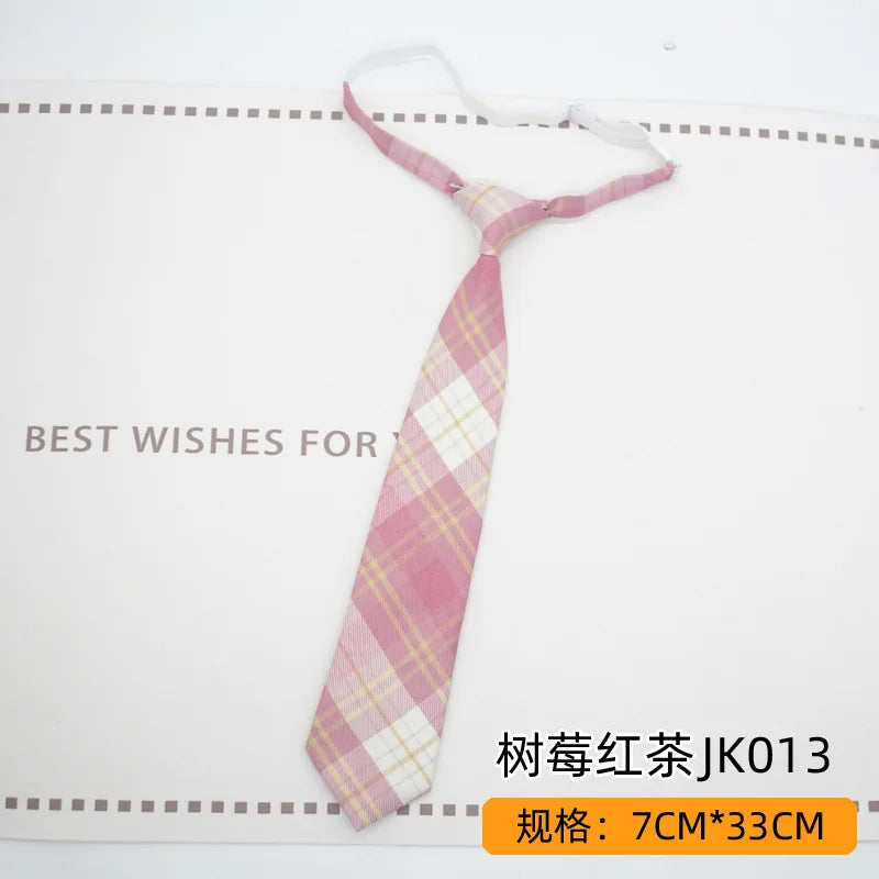 Trendy JK Ties Bowtie Women College Student Collar Neckwear Daily Shirt Accessories Cotton Plaid Bowknot Lolita Girls Lazy-tie