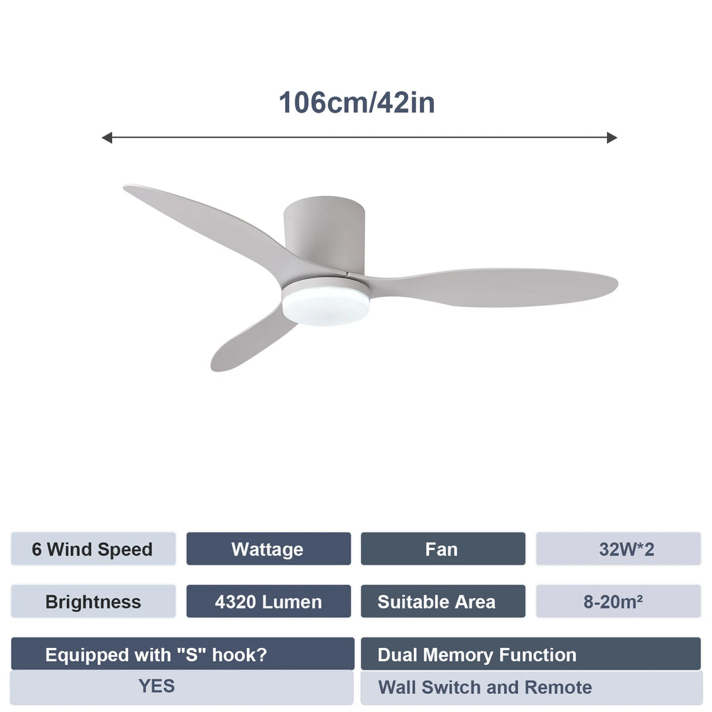 LED Ceiling Mounted Living Room Fan Light, Nordic Restaurant Decorative Ceiling Fan, Household Minimalist Electric Fan Light