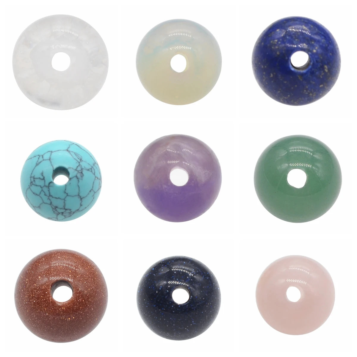 12MM Lapis Lazuli Round Beads for DIY Making Jewelry NO-Drilled Hole Loose Healing Energy Natural Cute Stone Crystal Sphere Ball