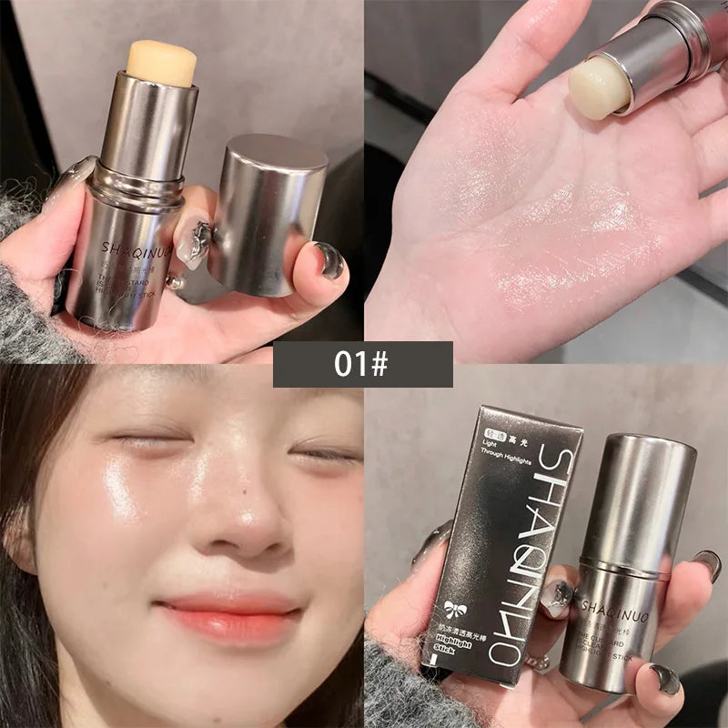 Wet and Shimmer Highlighter Stick natural pearlescent Glitter Durable Contour palette Face Body Brighten Cosmetics Makeup