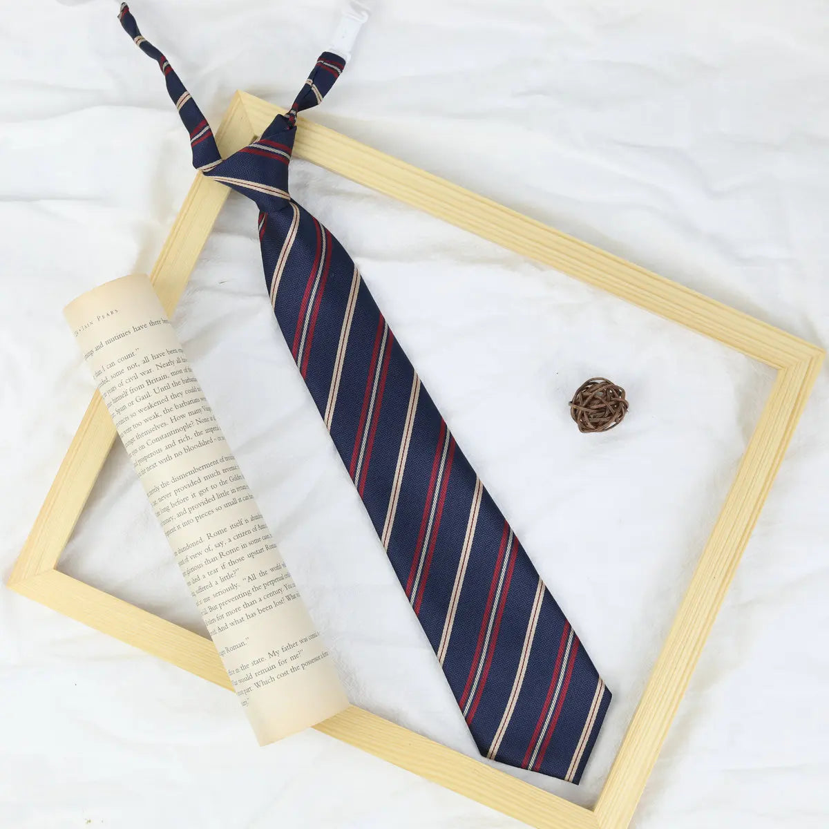 Japanese JK Men Tie Female Clothes Accessories Decorate Student Uniform Bow Tie Hand College Style Red Striped Ties for Girls