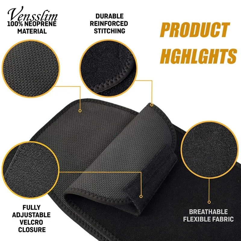 Vensslim Sports Waist Trainer Trimmer Sweat Body Shaper Belt Workout Slimming Belly Band for Men Gym Exercise Burn Fat Corset