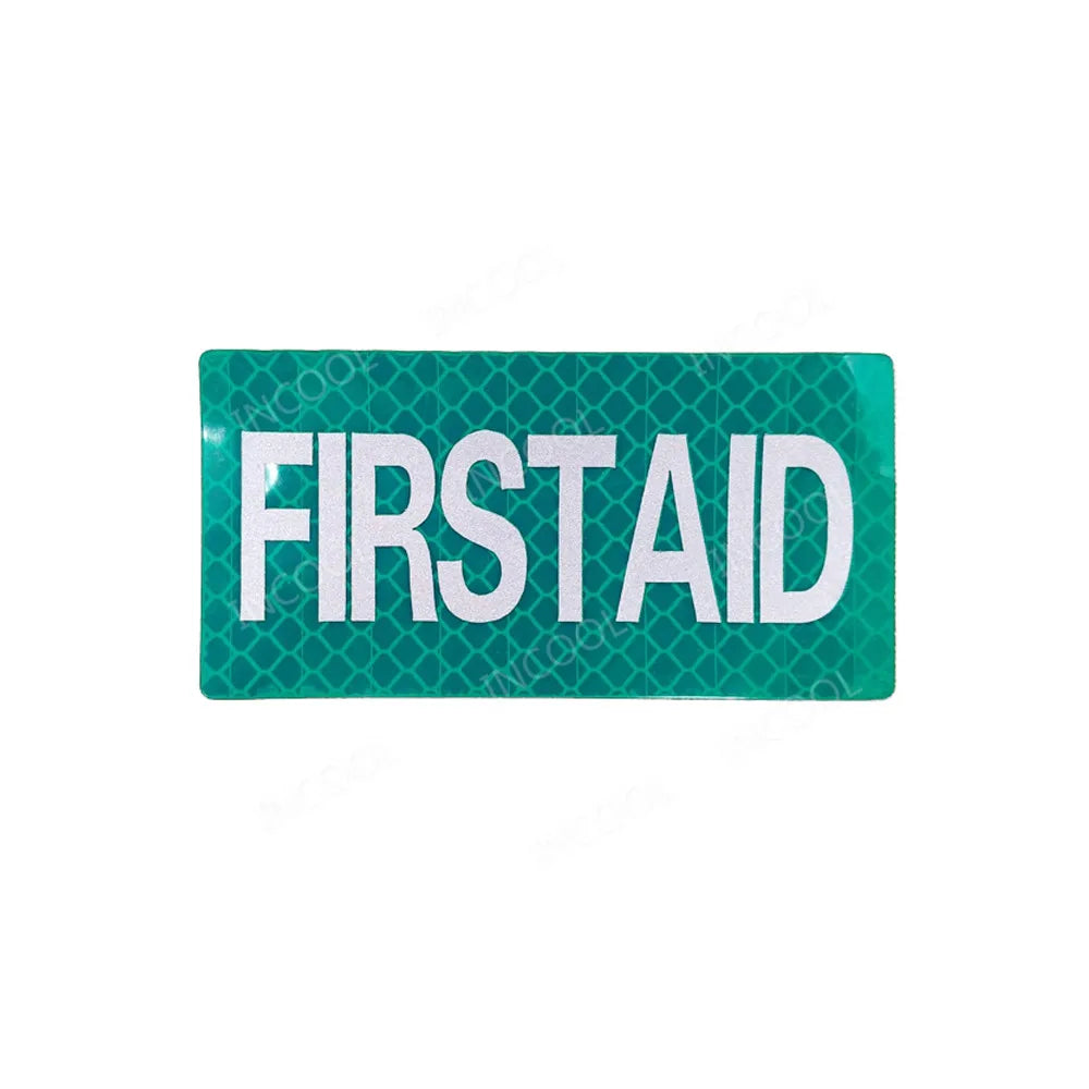 PRESS MEDIA INSTRUCTOR Doctor Nurse First Aid Staff IR Infrared Reflective Glow In Dark Patches Appliqued Embroidered Badges
