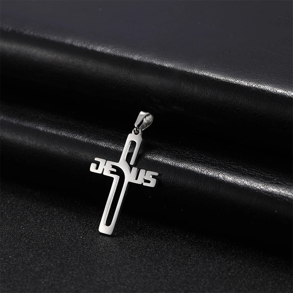 Wholesale Stainless Steel Tree-Shaped Crosses Charms For Jewelry Making Diy Necklace Earrings Pendants Accessories 34x56mm