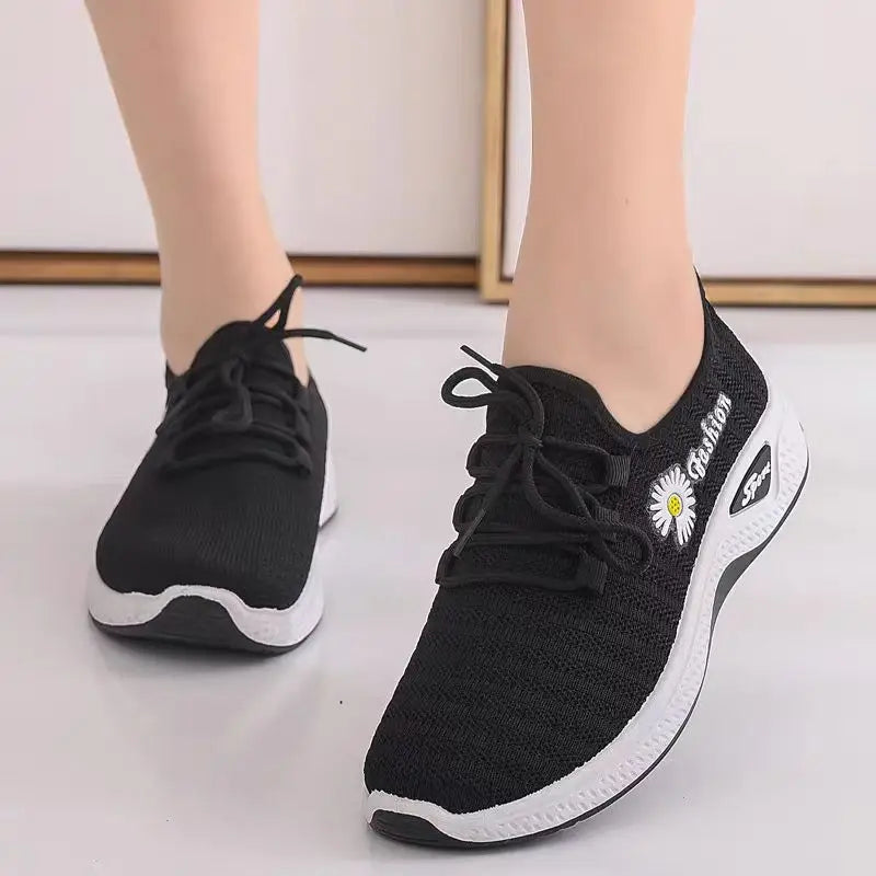 women's light running shoes Adult sneakers,net shoes, comfortable soft soled sneakers  women work shoes comfortable for work