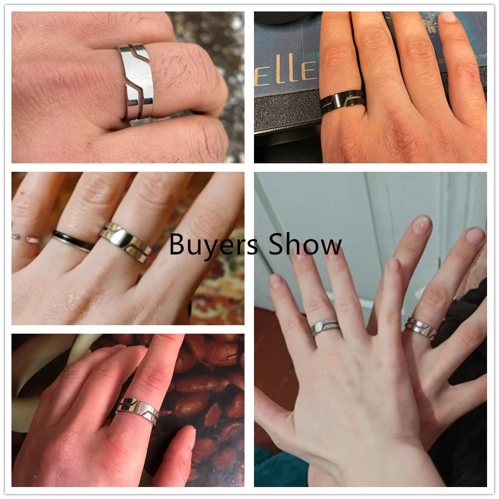 Skyrim Minimalist Ring for Men Women Stainless Steel Finger Rings Fashion Couple Jewelry Wedding Band Gift Wholesale