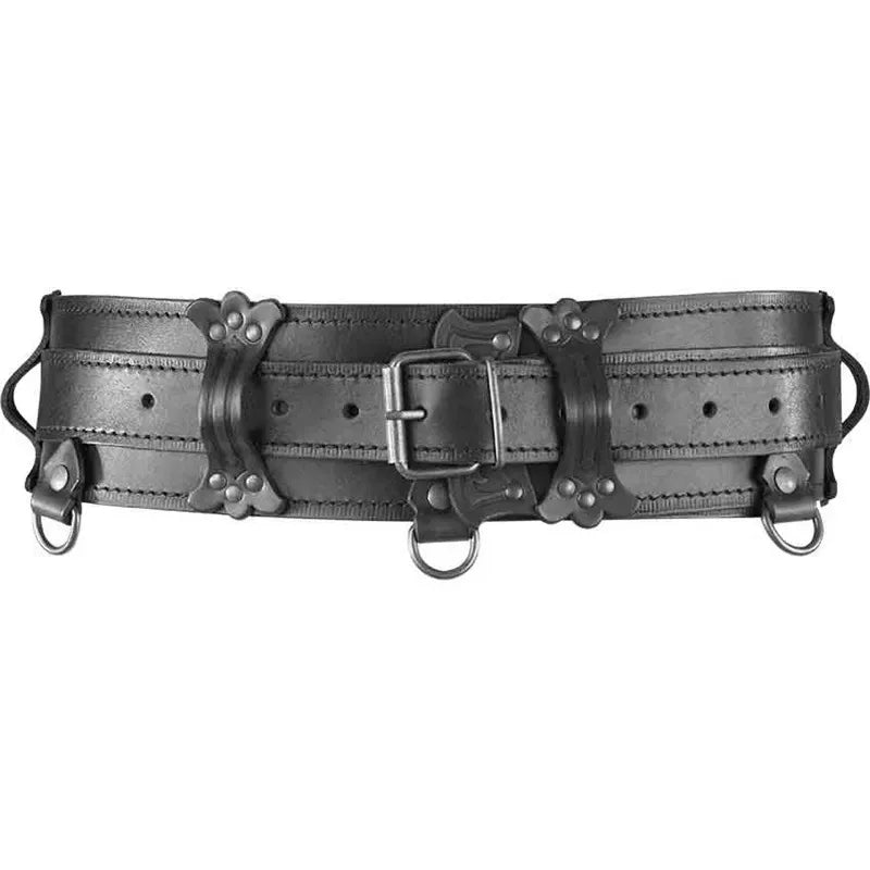 Medieval Sword Belt Steampunk Gothic Festival Waist Girdle Celtic Knight Larp Cosplay Costume Ring Strap PU Leather Waistband