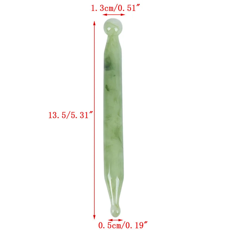 Gouache Scraper Natural Stone Gua Sha Massage Comb Head Body Meridian Scraping Reflexology Blood Circulation Jade Therapy Tools