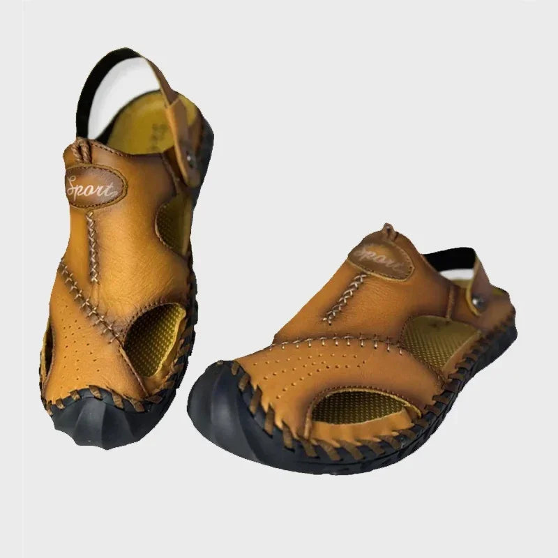 Genuine Leather Sandals Men's Comfortable Slipper Summer Man Sandals 2024 Trending Man's Leather Sandal Designer Men's Shoes