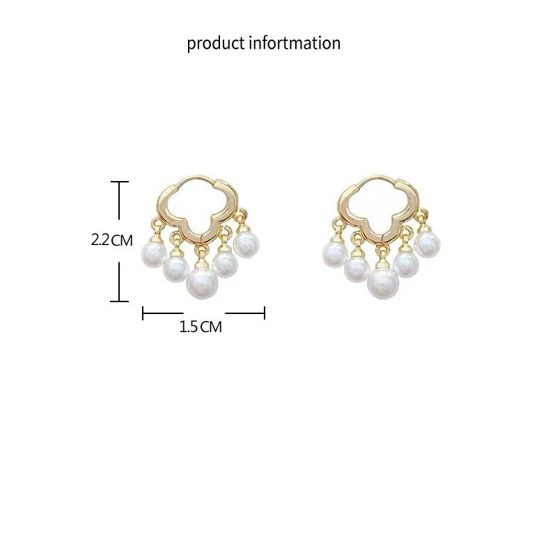 Cloud Pearl Huggies Hoop Earrings For Women Party Classic Ins Fashion Jewelry Minimalist Accessories New Year Gifts