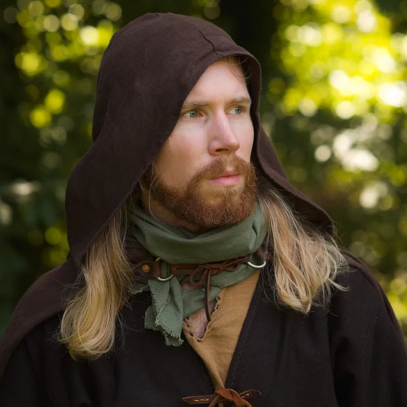 Medieval Ranger Cloak - Linen - 6 Color Choices