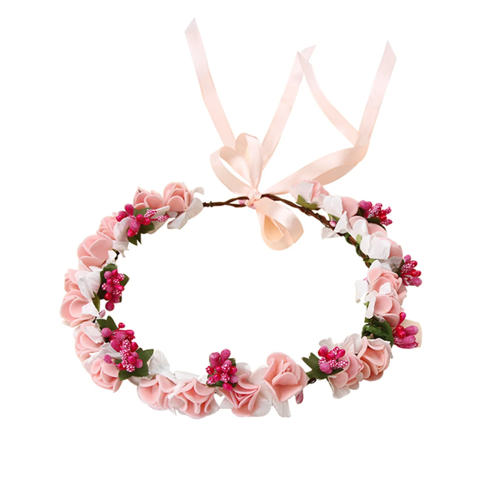 Bridal Flower Headband Bohemian Flower Crowns Floral Garland Wedding Wreaths Hair Vine Headpiece Wedding Hair Accessories