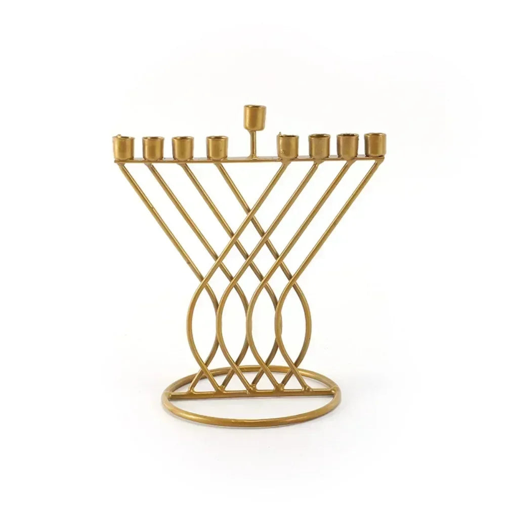 Judaica 9 lamp candle holders,Hanukkah party iron craft decorations, Sabbath gift Chankiah Menorah