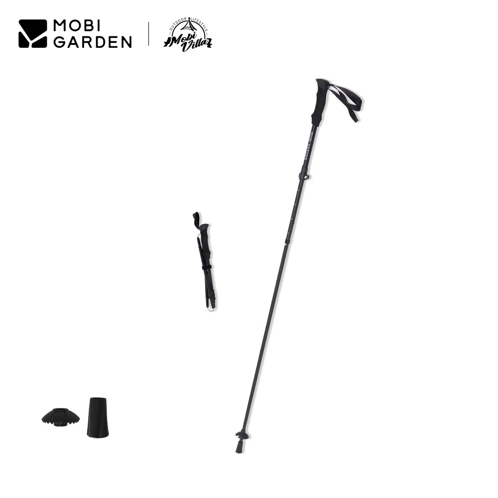 MOBI GARDEN Ultralight Aluminum Alloy Folding Trekking Pole  Professional Hiking Staff for Outdoor Walking sticks