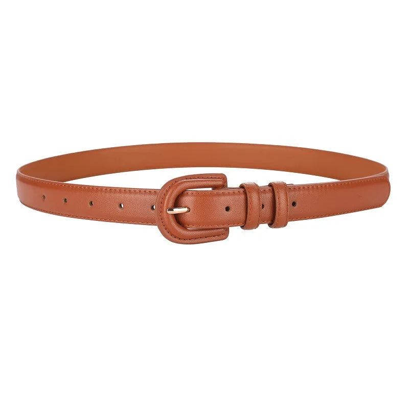 Genuine Leather Belt Woman Luxury Womens Belts for Designer Brand Ladies  Women Brown Wide Cowhide Vintage Waistband Pin Buckle