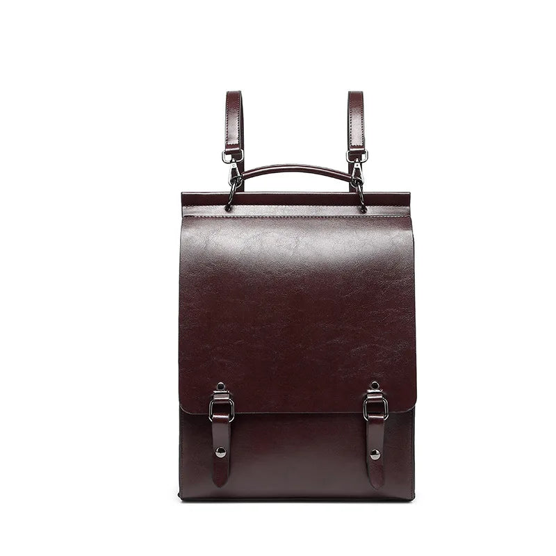 Cowhide Backpack Women Vintage Genuine Leather School Bag England College Style Designer Luxury Shoulder Bag Ladies Handbags